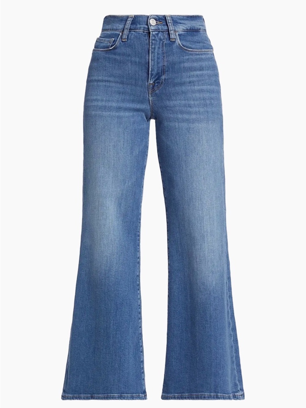 Frame Le Slim Palazzo Denim Wide-Leg Jeans in Blue Wash